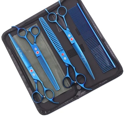 Tijeras de Peluquería para Perros y Gatos| Acero | Set con Estuche