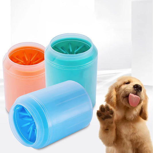 Copa limpiapatas para perros de silicona suave en colores azul, naranja y verde – AmaDog