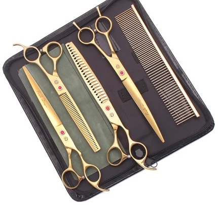 Tijeras de Peluquería para Perros y Gatos| Acero | Set con Estuche