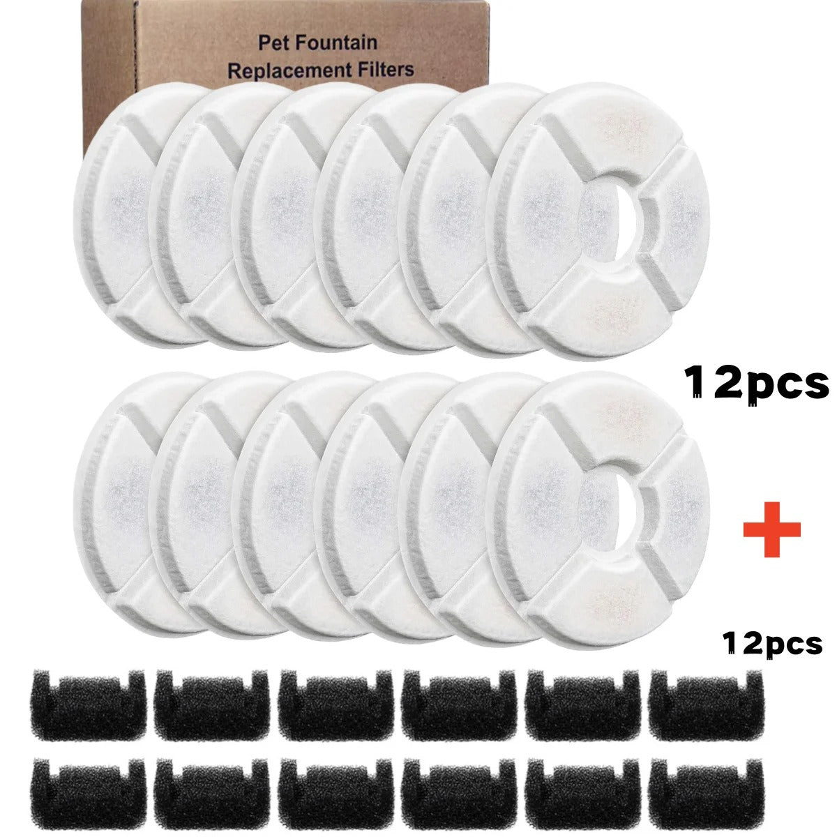 Filtros de Repuesto de Carbón Activado para Fuente de Agua para Mascotas – Set de 4, 8 o 12 Piezas